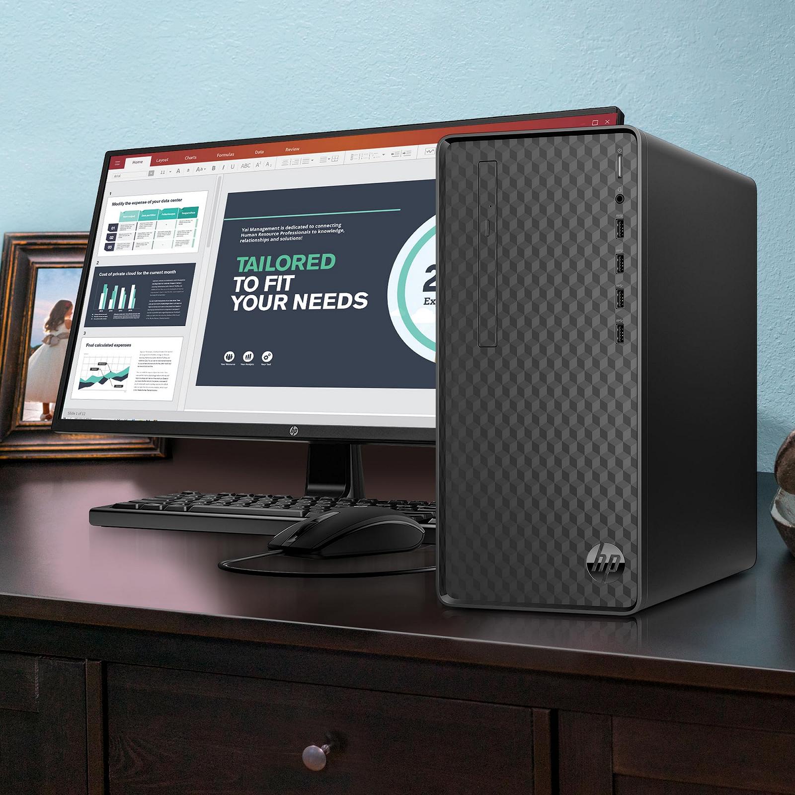 Настільний ПК HP AMD Ryzen 5 5600G 16GB DDR4 RAM 512GB SSD AMD Radeon Graphics Windows 11 Home Чорний, фото №5