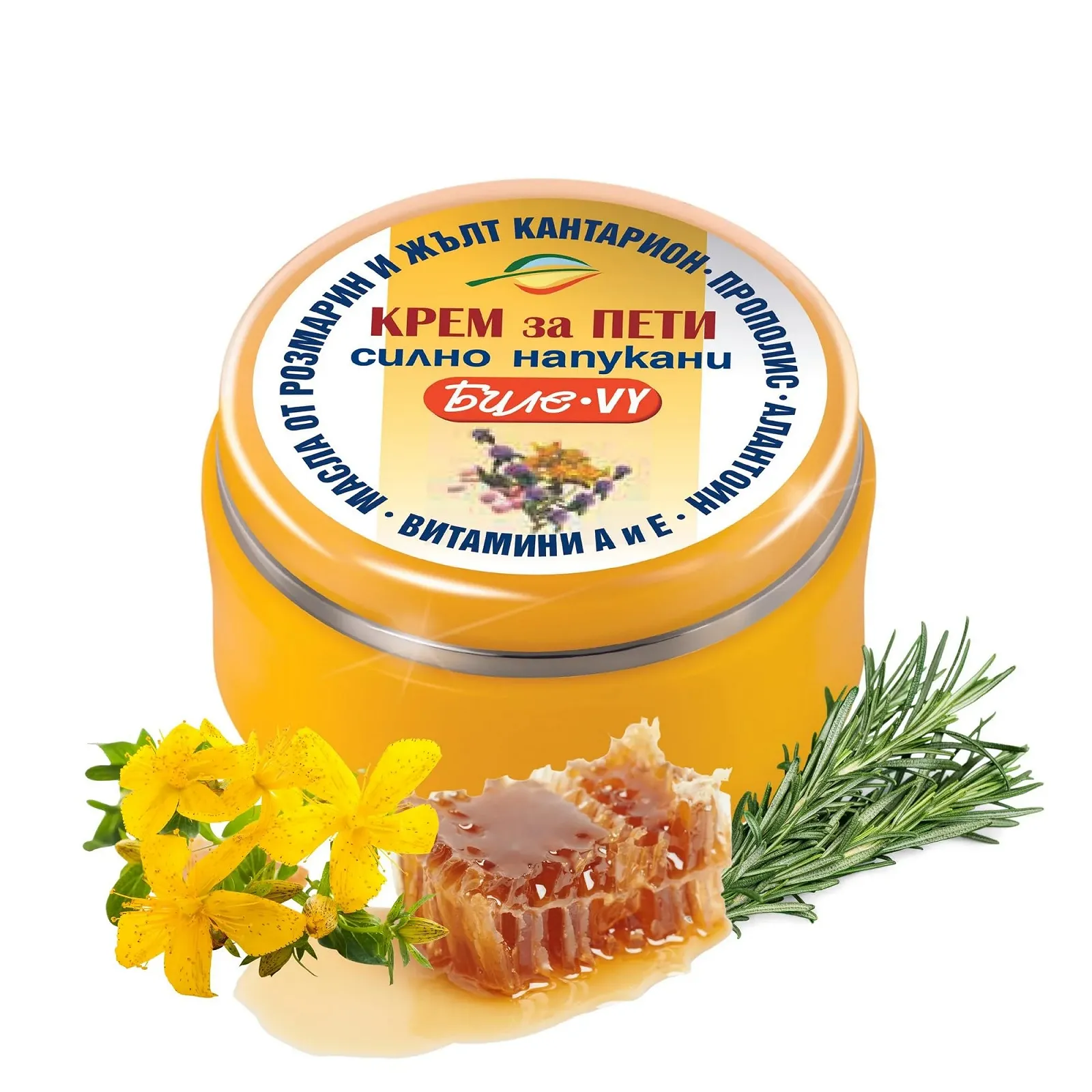 Крем для ног VY Repair для потрескавшихся пяток со зверобоем, розмарином и прополисом 40 мл, фото №1