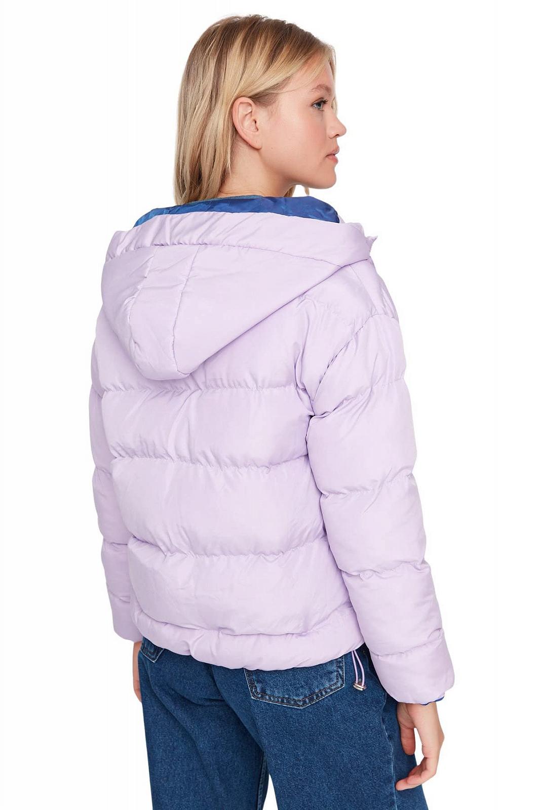 Пальто TRENDYOL Tube Сиреневый, фото №5 Пальто TRENDYOL Tube Сиреневый, фото №5