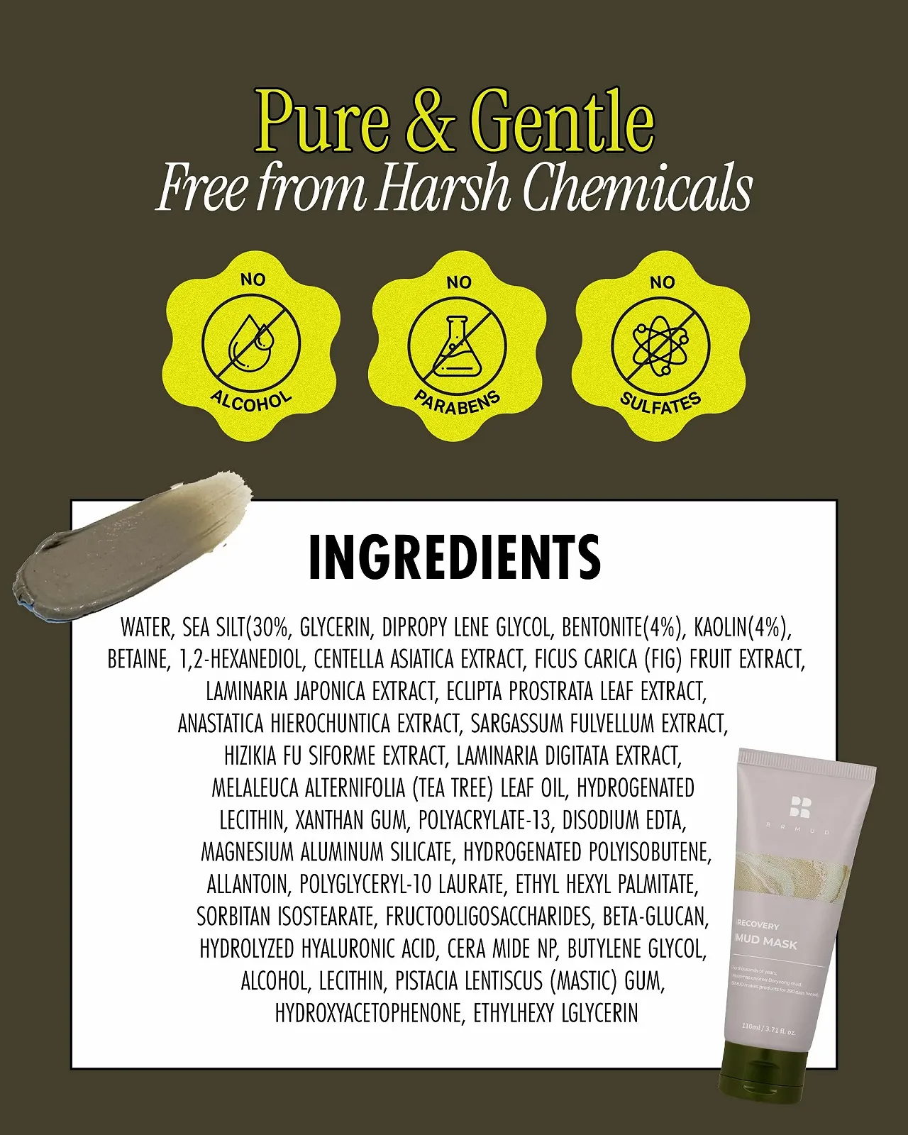 Маска для обличчя Глина BRMUD Cardi B для відновлення, фото №9 Маска для обличчя Глина BRMUD Cardi B для відновлення, фото №9