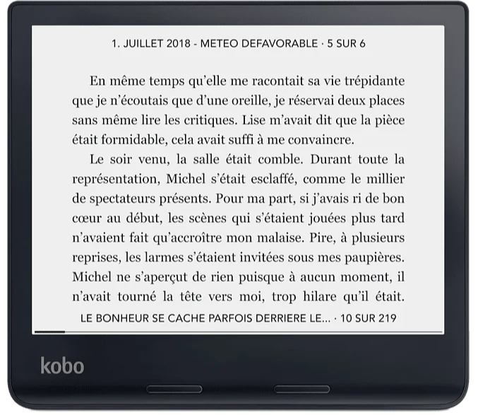 Електронна книга 8" Kobo Sage / 32 ГБ / Linux / Wi-Fi / Bluetooth / Сенсорний E-Ink екран (1440 × 1920) / Налаштовувана яскравість / Вологозахищеність IPX8 / До 3 тижнів роботи від батареї / Чорна, фото №3 Електронна книга 8" Kobo Sage / 32 ГБ / Linux / Wi-Fi / Bluetooth / Сенсорний E-Ink екран (1440 × 1920) / Налаштовувана яскравість / Вологозахищеність IPX8 / До 3 тижнів роботи від батареї / Чорна, фото №3