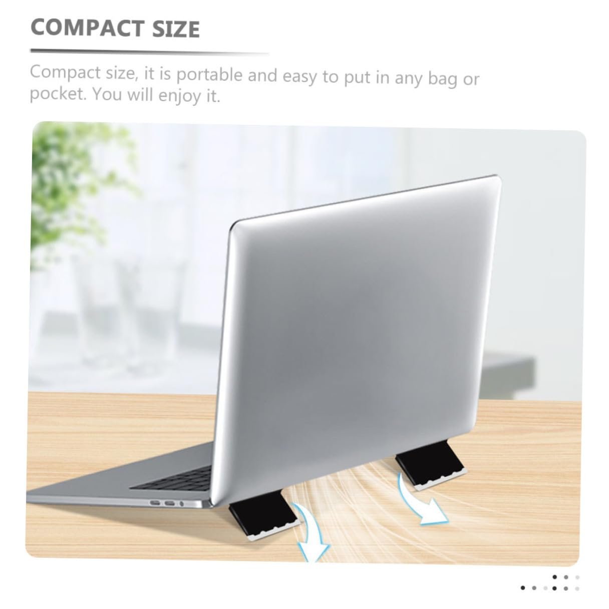 Подставка для ноутбука BESPORTBLE, 2 шт, легкая портативная подставка для ноутбука с вентиляцией, улучшенная осанка, эргономичная, стабильная для охлаждения и комфорта, фото №3