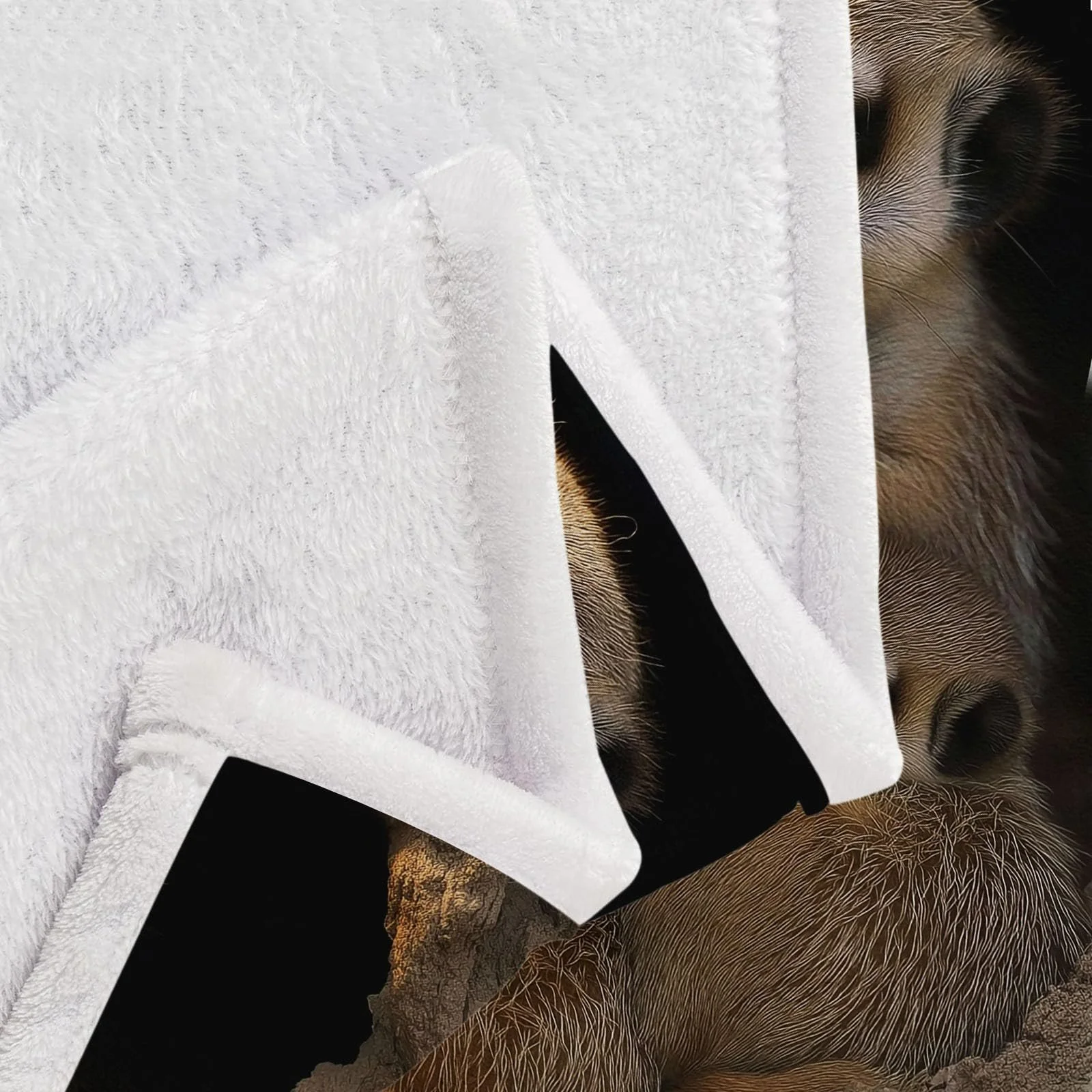 Плед М'який і теплий 3D Фотографія природи Тварина Суркат 130 x 150 см Коричневий, фото №7