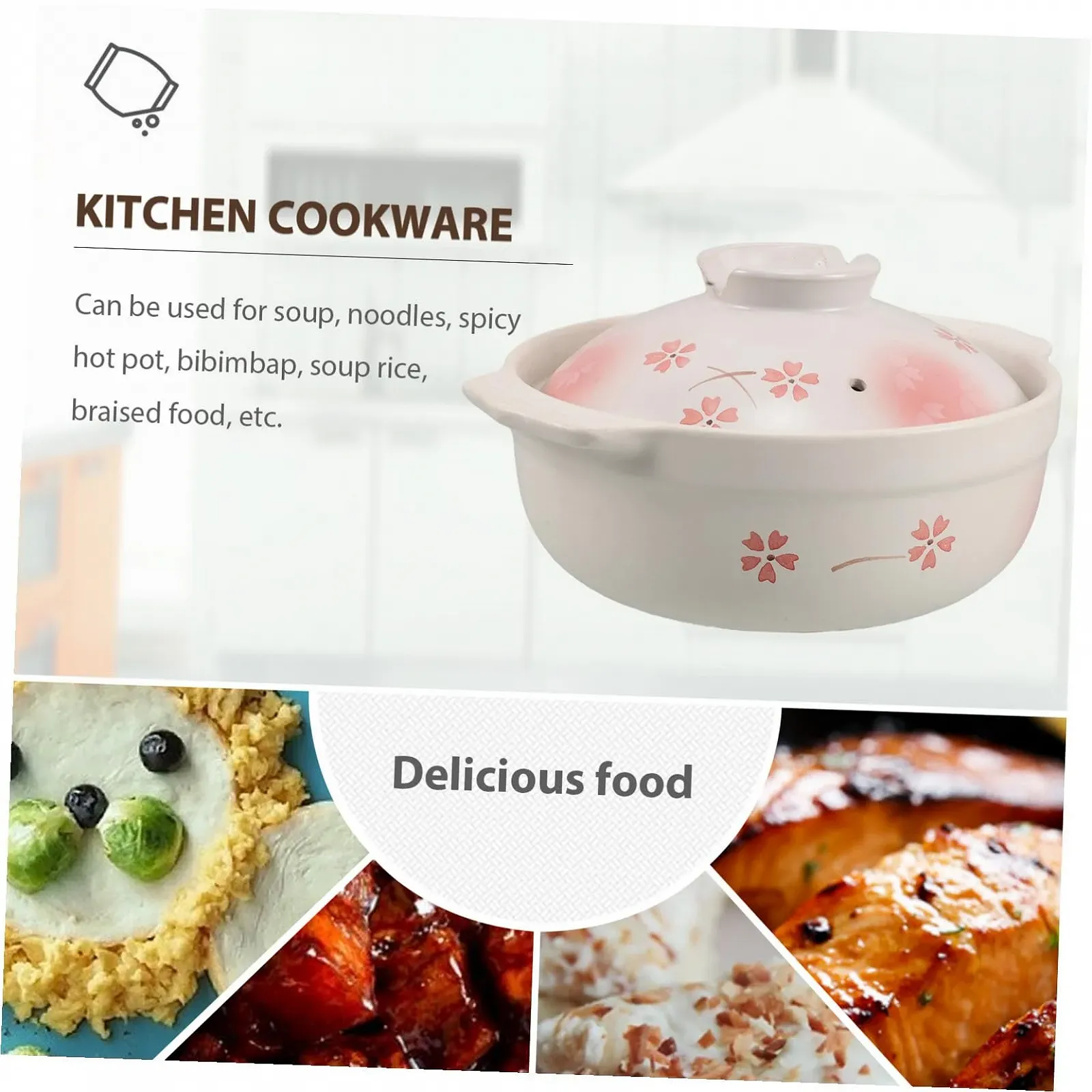 Горшок IMIKEYA японский глиняный с крышкой термостойкий для газовых плит Коричневый, фото №9