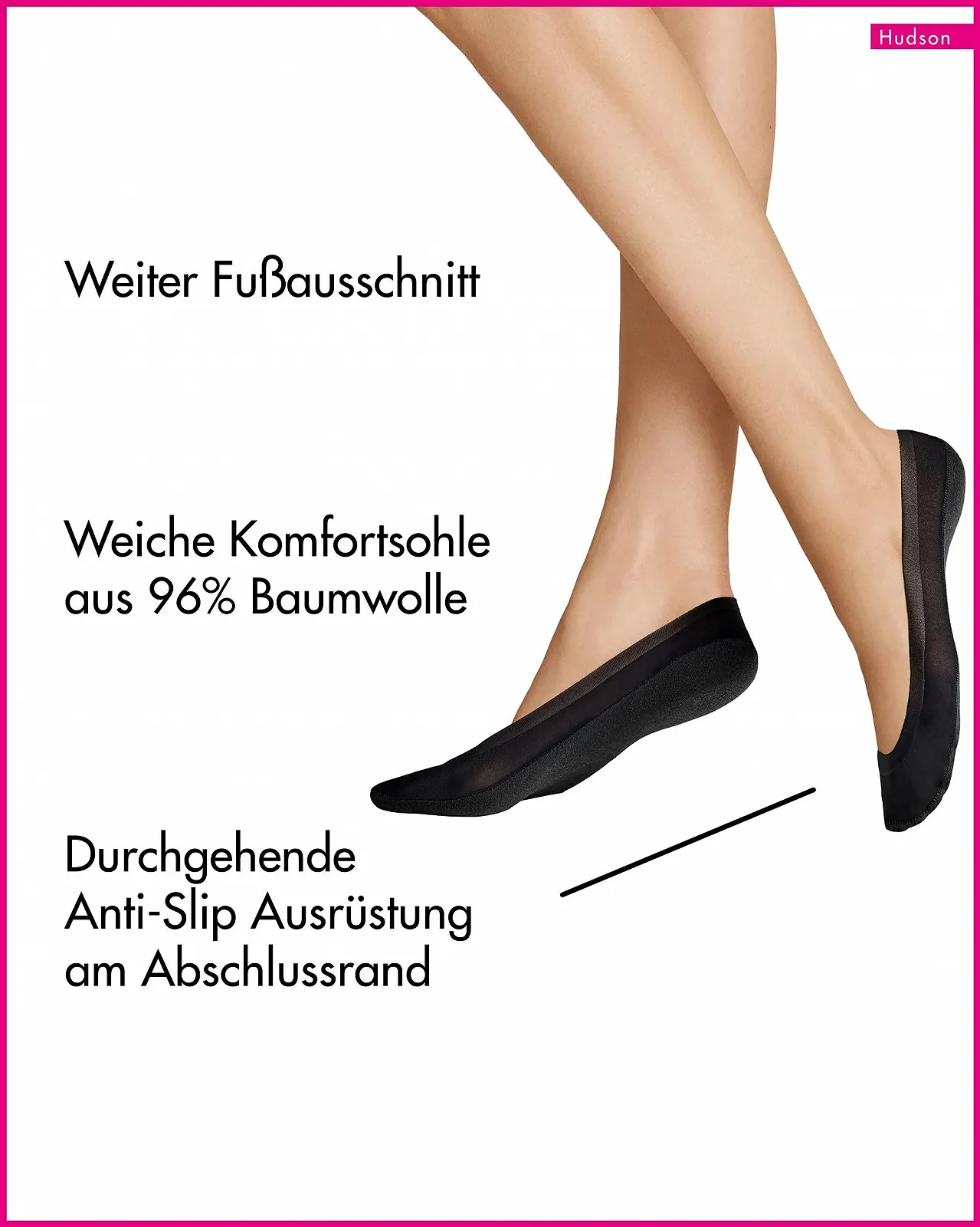 Шкарпетки Hudson Loafer Ankle Non-Slip 140 Denier, фото №2