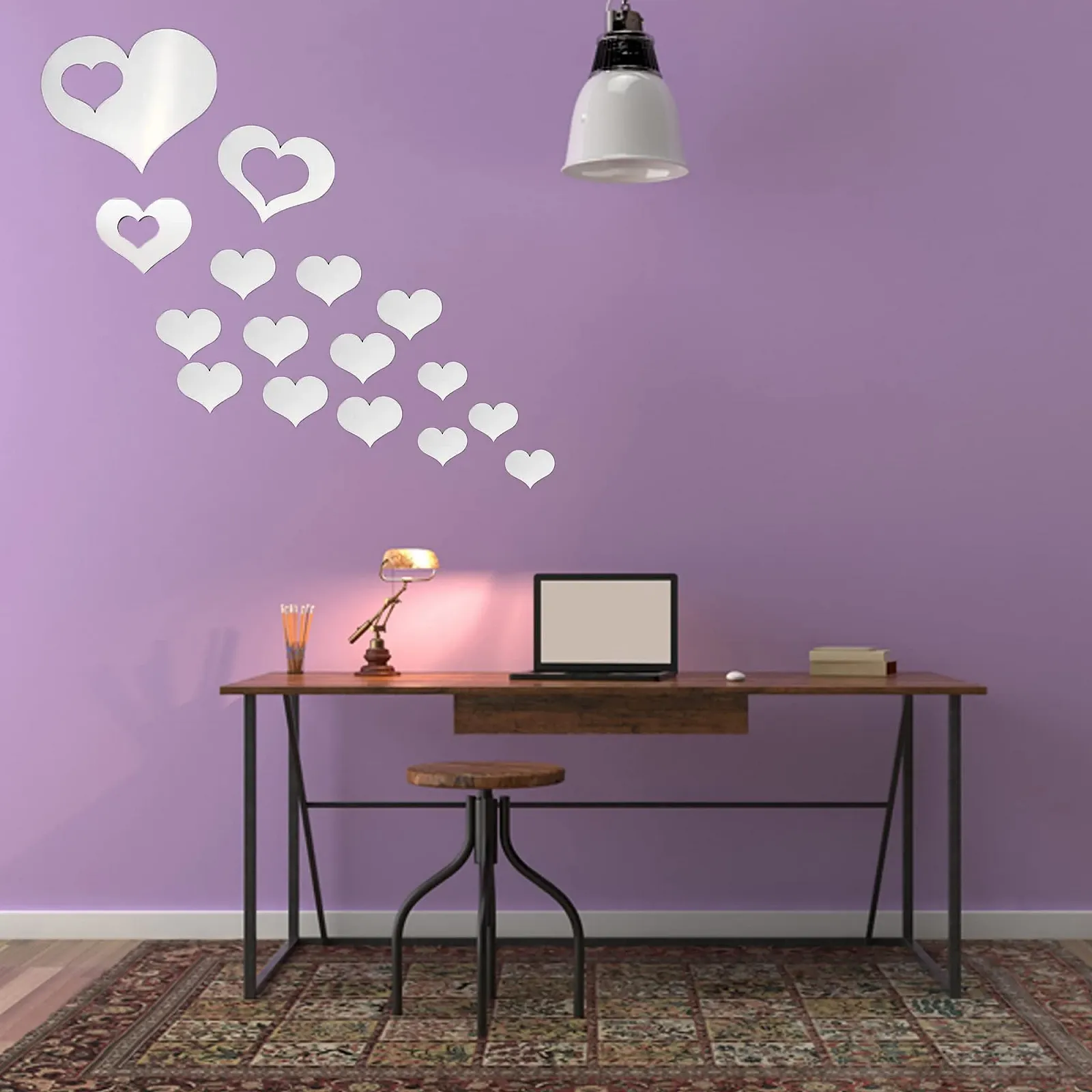 Набір наклейок на стіну 16 шт Acrylic Mirror Effect, фото №2 Набір наклейок на стіну 16 шт Acrylic Mirror Effect, фото №2