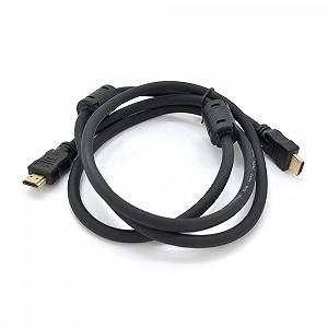 Кабель Ritar Premium PL-HD348 HDMI-HDMI Ultra HD 4K 1080P 1.5m, v1,4, OD-7.3mm, з фільтром круглий Чорний коннектор Gold Box Q150 - Фото 1
