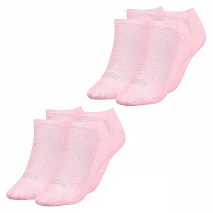 Носки PUMA Trainer Женские Набор Black, White, Grey, Pink, 35-38, 39-42, Cotton, Размер: 35-38, Количество в упаковке: 4 пары, Цвет: Pink (004), Pink (004) - Фото 1