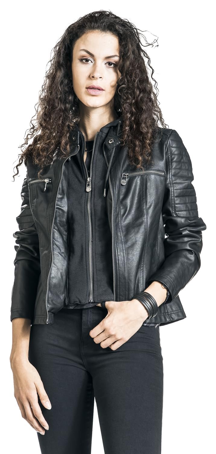Куртка Biker Style из искусственной кожи Black Premium by EMP Чёрный, фото №6