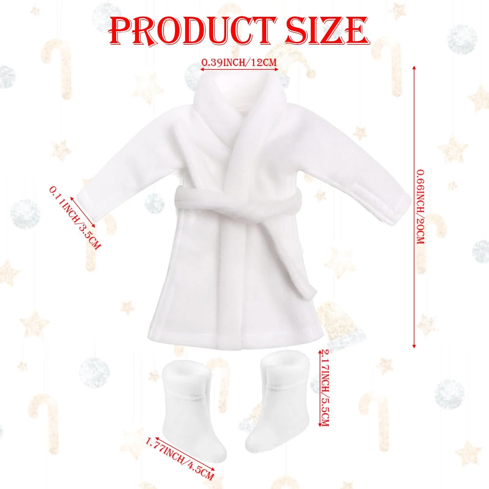Набор Рождественский эльф Халат Белый, фото №2
