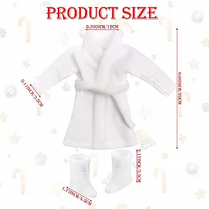 Набор Рождественский эльф Халат Белый synthetic.ua - Фото 1