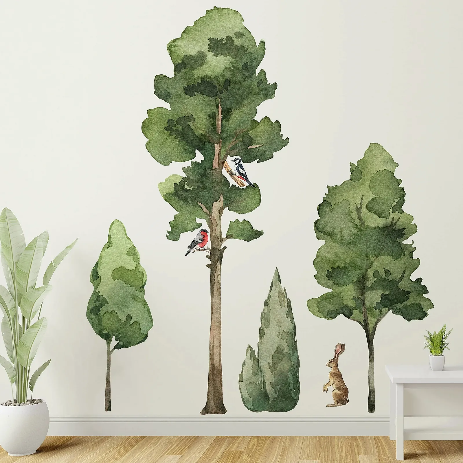 Наклейка на стіну DRZEWA_2 Giant Deciduous Trees Forest Animals XXL, фото №3