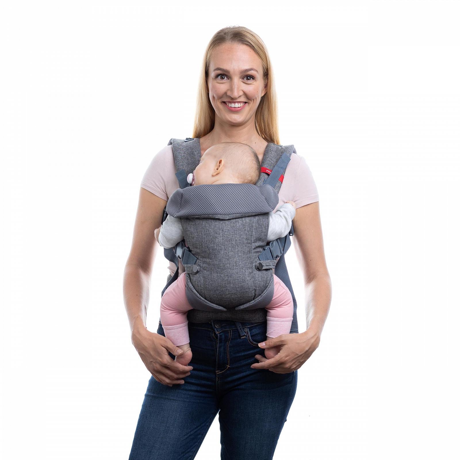 Ергономічний рюкзак-переноска YOU+ME 4-in-1 Сірий 8-32 lbs, фото №4