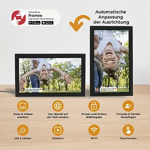 Цифровая фоторамка Denver PFF-2160 21.5" Full HD IPS Touch Screen WiFi Black synthetic.ua - Фото 1