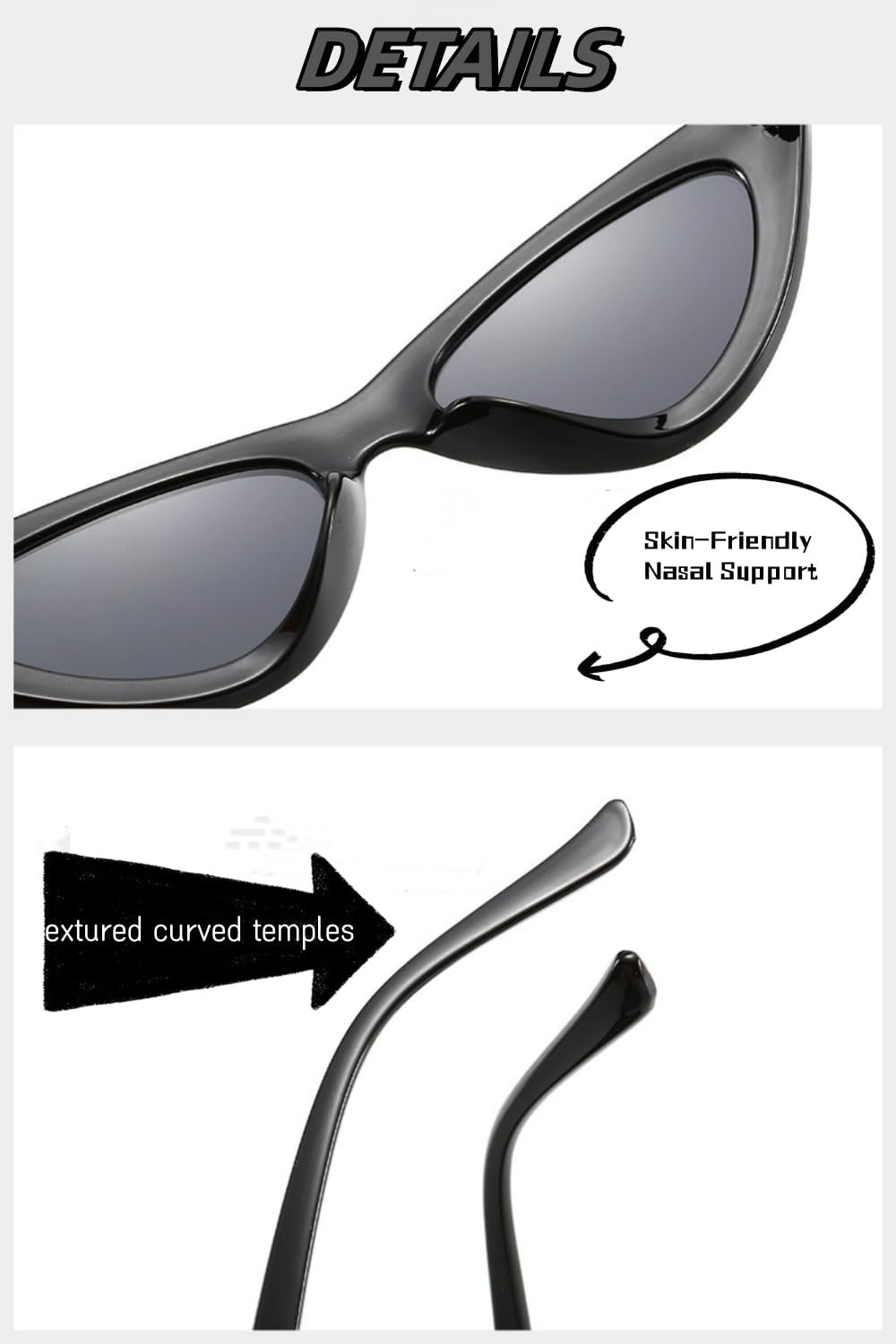 Окуляри Cat Eye вінтажні жіночі, для захисту від УФ променів, для вечірок, подорожей, фото №3