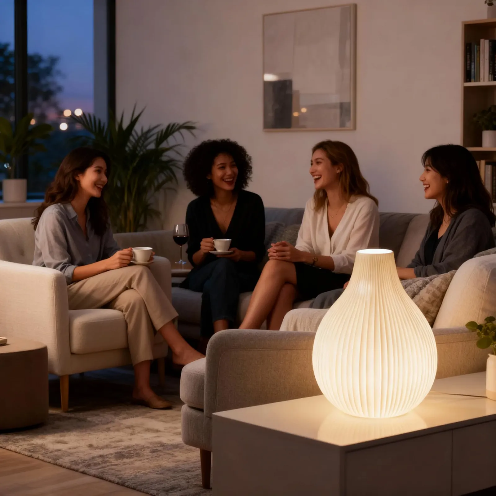 Настільна лампа Ceramic Drops з LED лампою 6 Вт біла, фото №8