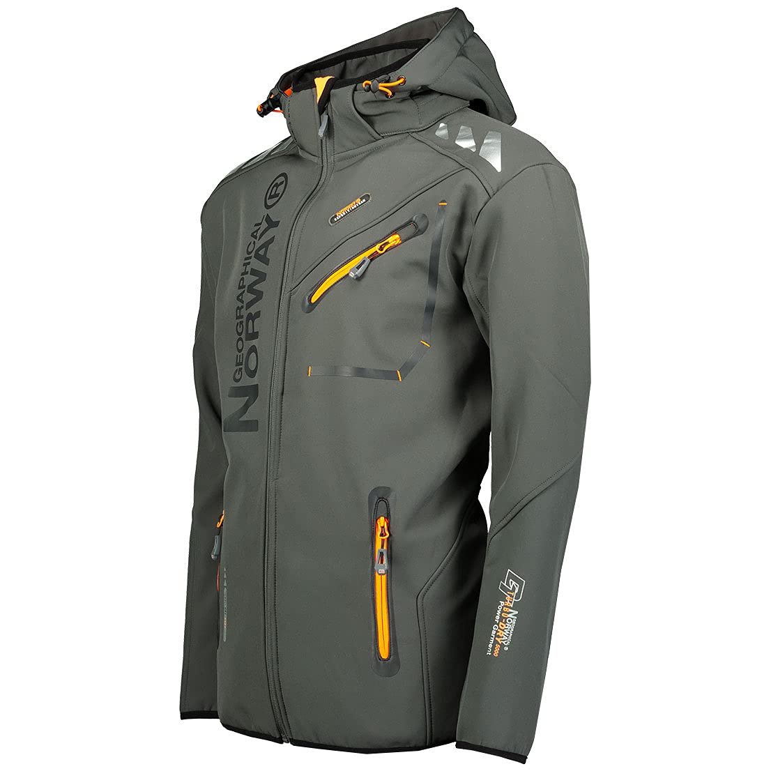 Куртка Geographical Norway Softshell Функциональная с капюшоном Ветрозащитная с высоким воротником Холодозащитная, фото №2
