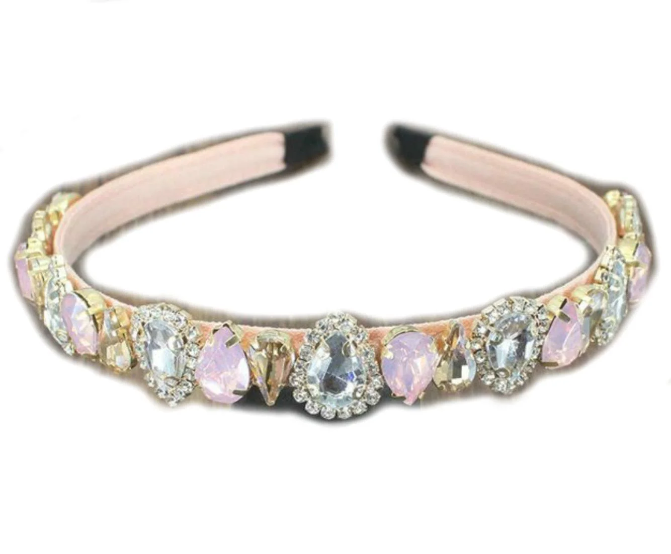 Обруч для волосся з кристалами та стразами Brillabenny, фото №2