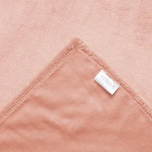 Покривало ESTELLA Polar Fleece Персиковий Пухнастий Мікрофібра Фланель 150 x 200 см - Фото 1