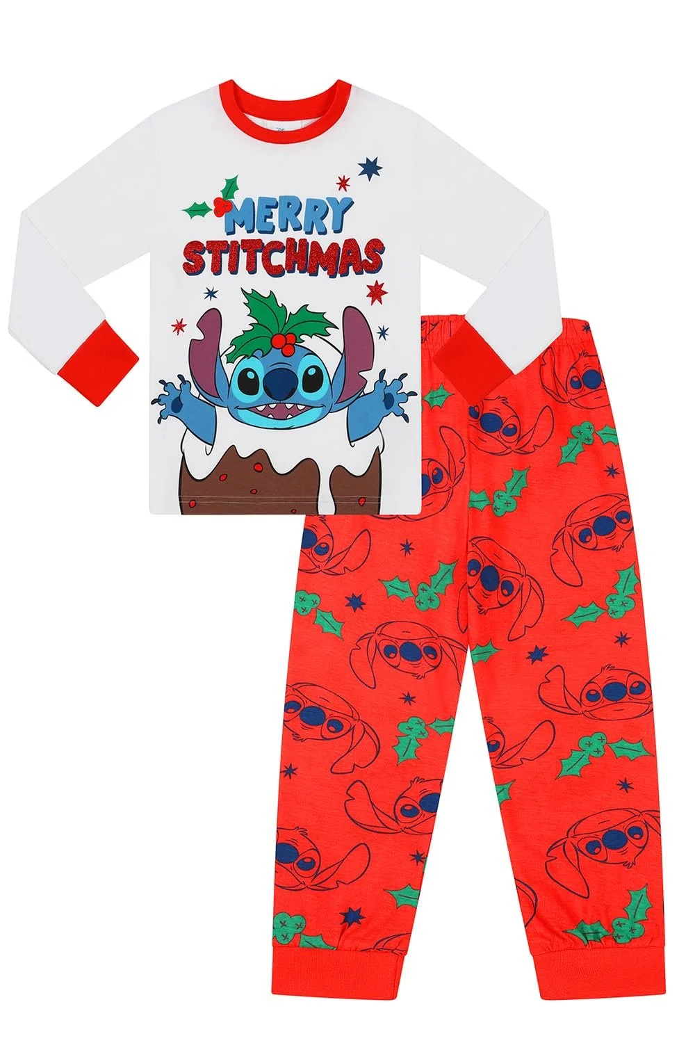 Піжама Disney Lilo and Stitch Merry Stitchmas для хлопчиків та дівчаток, фото №1 Піжама Disney Lilo and Stitch Merry Stitchmas для хлопчиків та дівчаток, фото №1
