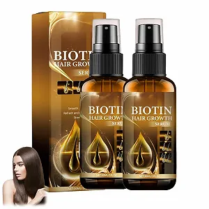 Сыворотка Altherona Biotin для роста волос Спрей 2 x 30 мл - Сыворотка против выпадения волос с имбирем и женьшенем - Укрепляет волосы и способствует здоровому росту для мужчин и женщин - Фото 1