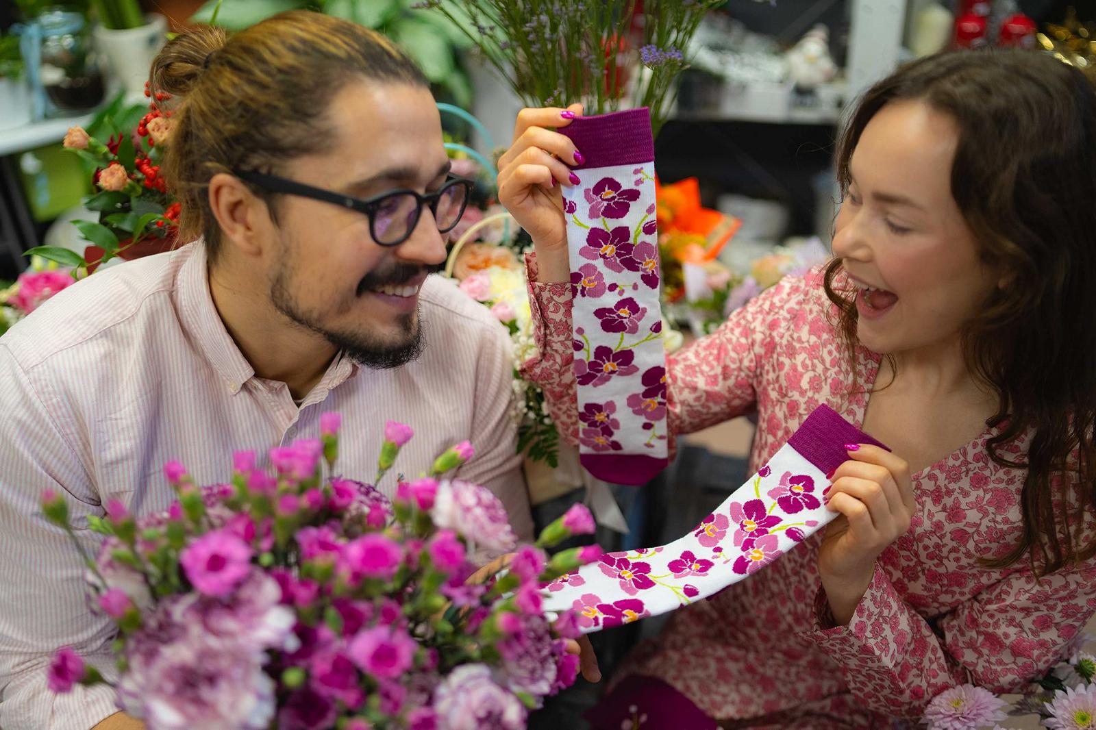 Носки Rainbow Socks Цветок Орхидея - 2 пары, фото №5