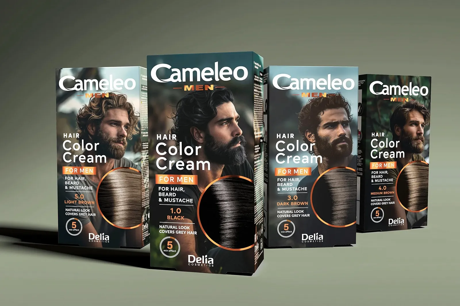 Крем-краска для волос Cameleo Men Стойкая Эффективно закрашивает седые волосы! Легкий в использовании. Эффект заметен через 5 мин. Без аммиака, PPD и парабенов Черный, фото №5