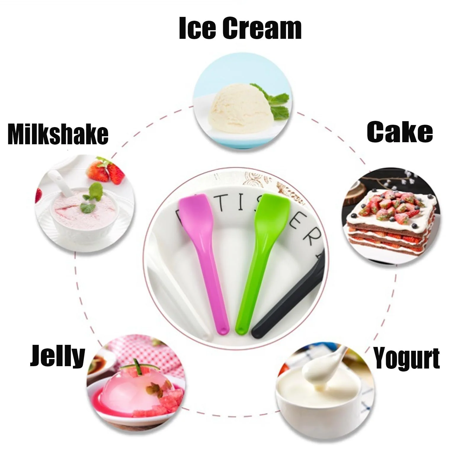 Набір ложок для морозива 100 шт,, фото №3