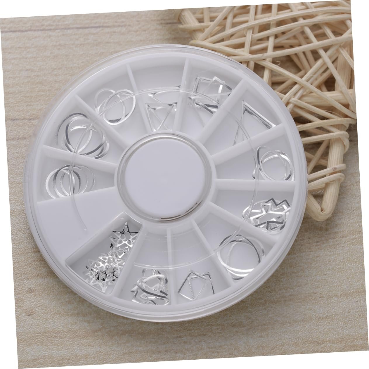 Набір для декорування нігтів (3 шт.) WOONEKY, сріблястий металевий декор, фото №3 Набір для декорування нігтів (3 шт.) WOONEKY, сріблястий металевий декор, фото №3