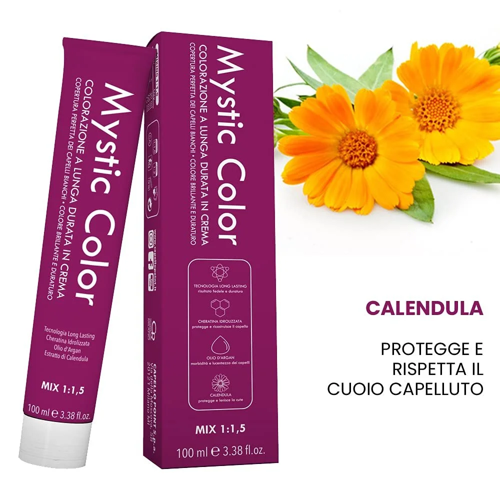 Крем-фарба Mystic Colour стійка з аргановою олією та календулою 7.2 Фіолетовий блонд 100 мл, фото №5