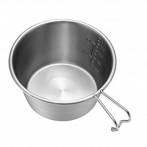 Миска KOCAN Outdoor из нержавеющей стали, походная, портативная посуда, широкая, 250 мл с ручкой для кемпинга, пикника, походов, нержавеющая сталь - Фото 1