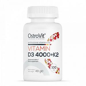 Витамин D3 К2 OstroVit Vitamin 4000+K2 100 tabl