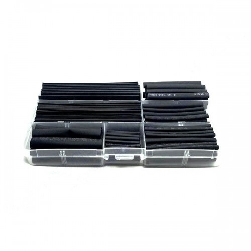 Набор термоусадок 150 шт PWR 2-13 мм черный, фото №1