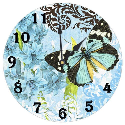 Настенные часы Presentville круглые Бабочка 36 см  CHR_K_15M037, фото №1