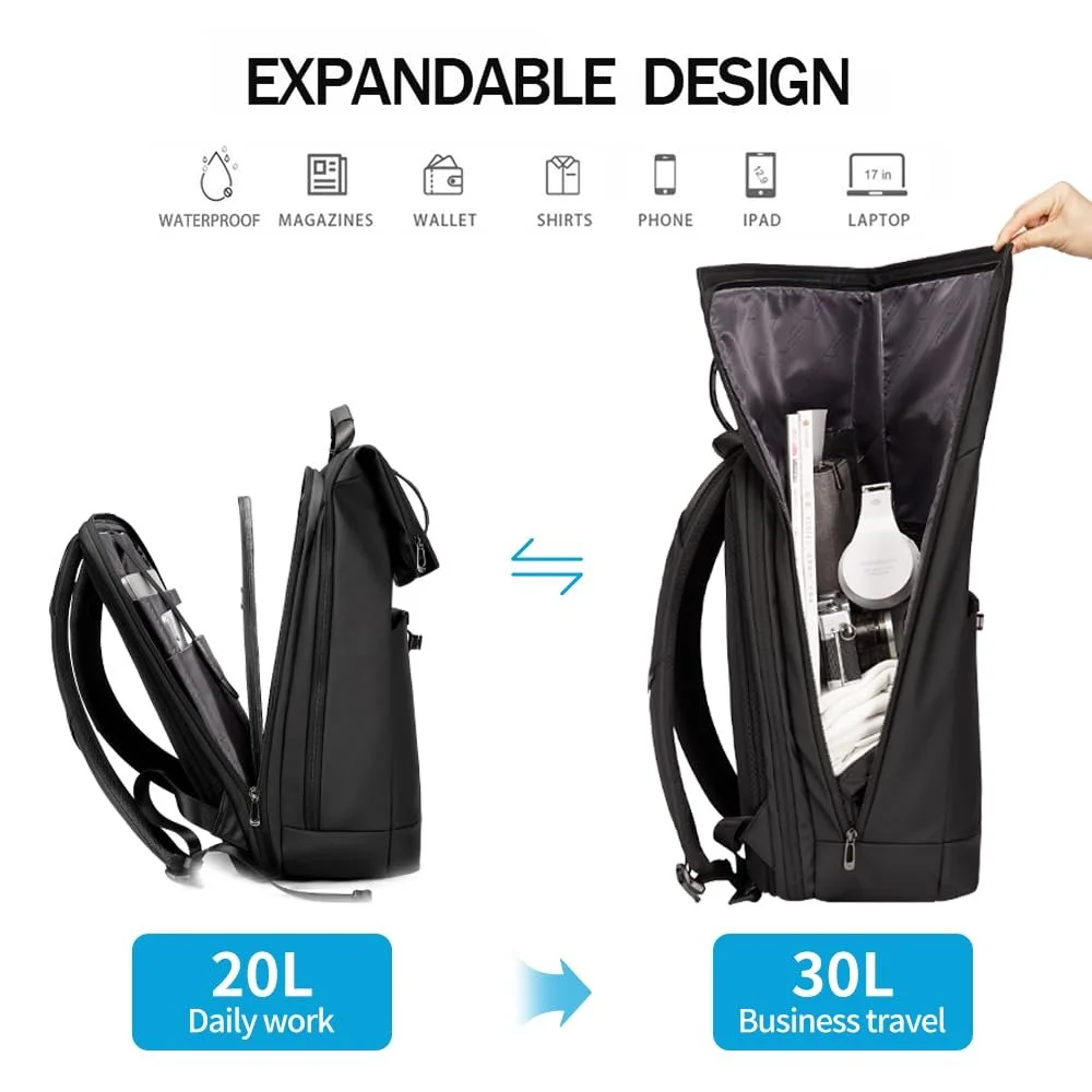 Рюкзак для ноутбука BANGE Roll Top Backpack 15.6 Inch водонепроницаемый антикража 15.6 Inch, фото №3 Рюкзак для ноутбука BANGE Roll Top Backpack 15.6 Inch водонепроницаемый антикража 15.6 Inch, фото №3