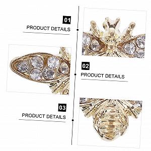 Аксессуары для дизайна ногтей 3D Подвеска для ногтей для свадебного маникюра Graceling Agn Золотые украшения Стразы для маникюра Декор Пчелка для ногтей Сплав Зеленый, 10 шт synthetic.ua - Фото 1