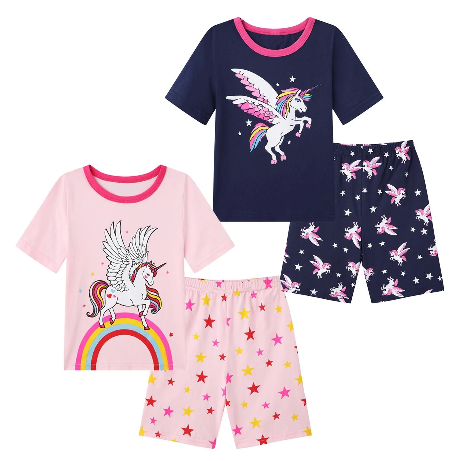 Пижамный комплект Детский Unicorn Хлопок Лето для девочек 3-8 лет 4 шт, фото №1 Пижамный комплект Детский Unicorn Хлопок Лето для девочек 3-8 лет 4 шт, фото №1