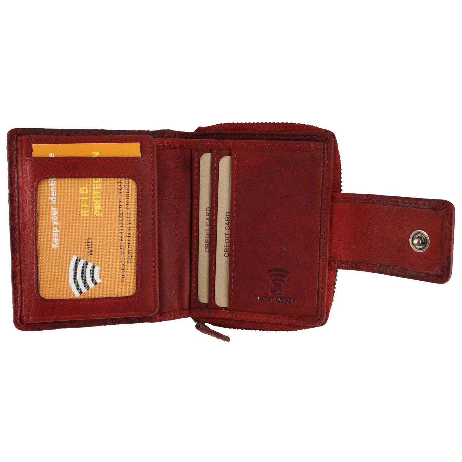 Гаманець Hill Burry з RFID захистом Шкіряний Жіночий Довгий Червоний, фото №4