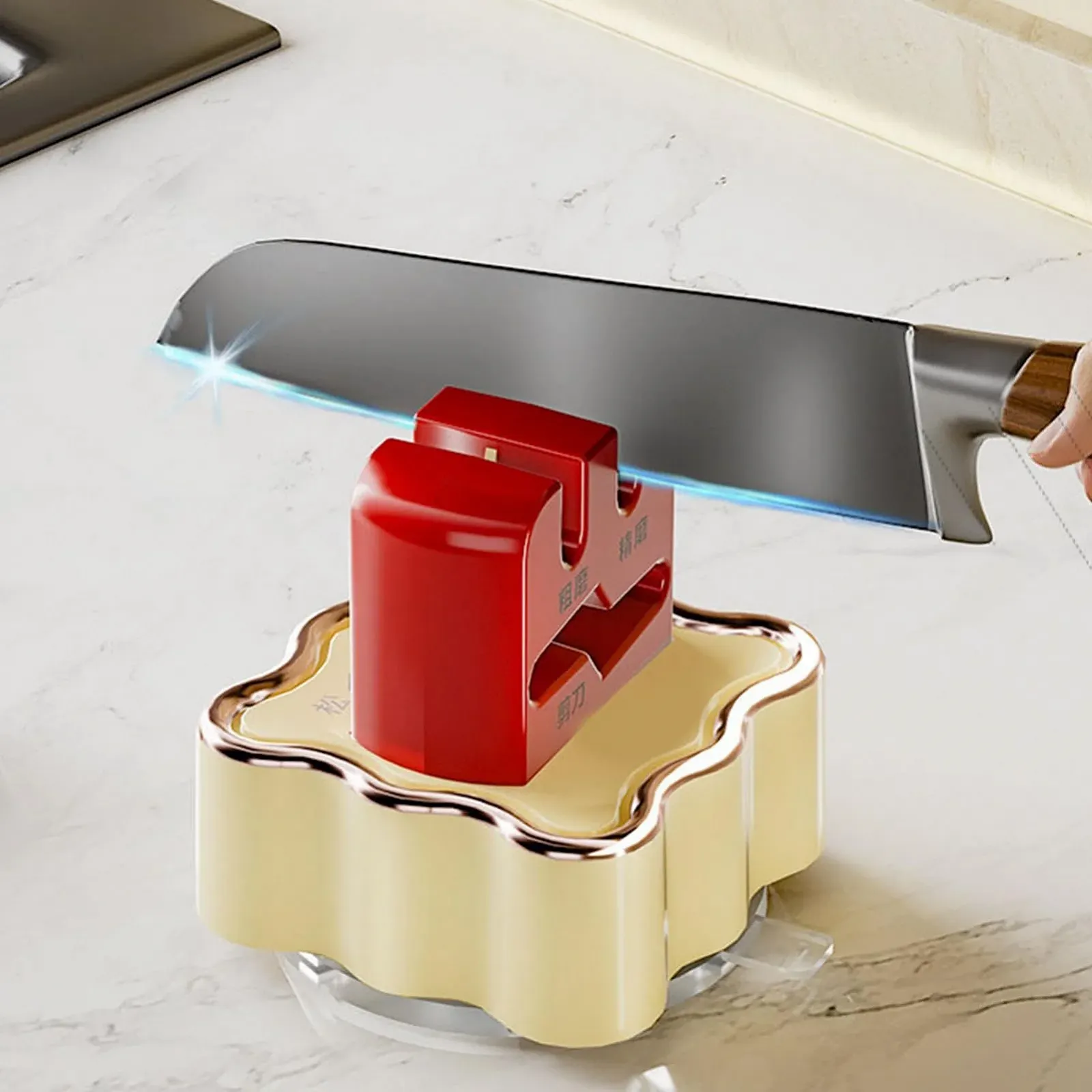 Точилка для ножів та ножиць на присосці трипозиційна ручна, фото №8 Точилка для ножів та ножиць на присосці трипозиційна ручна, фото №8