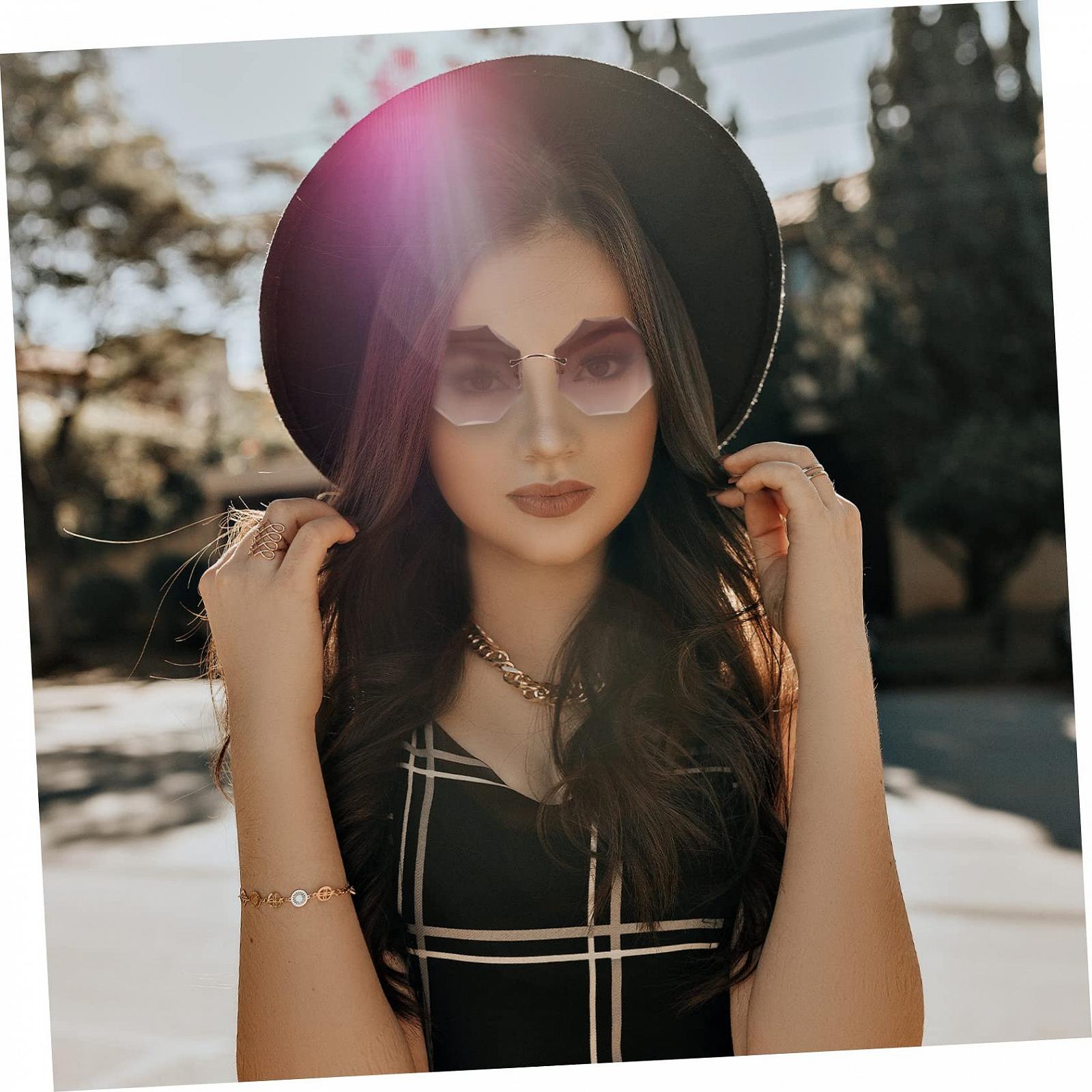 Сонцезахисні окуляри PACKOVE Без оправи Ретро-дизайн 90-х 4 шт., фото №3