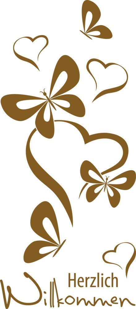 Настінна наклейка GRAZDesign Welcome Saying Butterflies 091 68 x 30 см Золота, фото №2 Настінна наклейка GRAZDesign Welcome Saying Butterflies 091 68 x 30 см Золота, фото №2