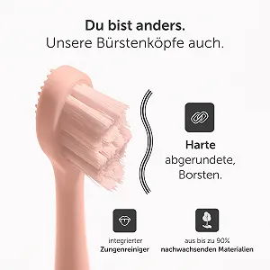 Змінні насадки для звукової зубної щітки Wondersmile Жорсткі Atomic Rose (4 шт.) synthetic.ua - Фото 1