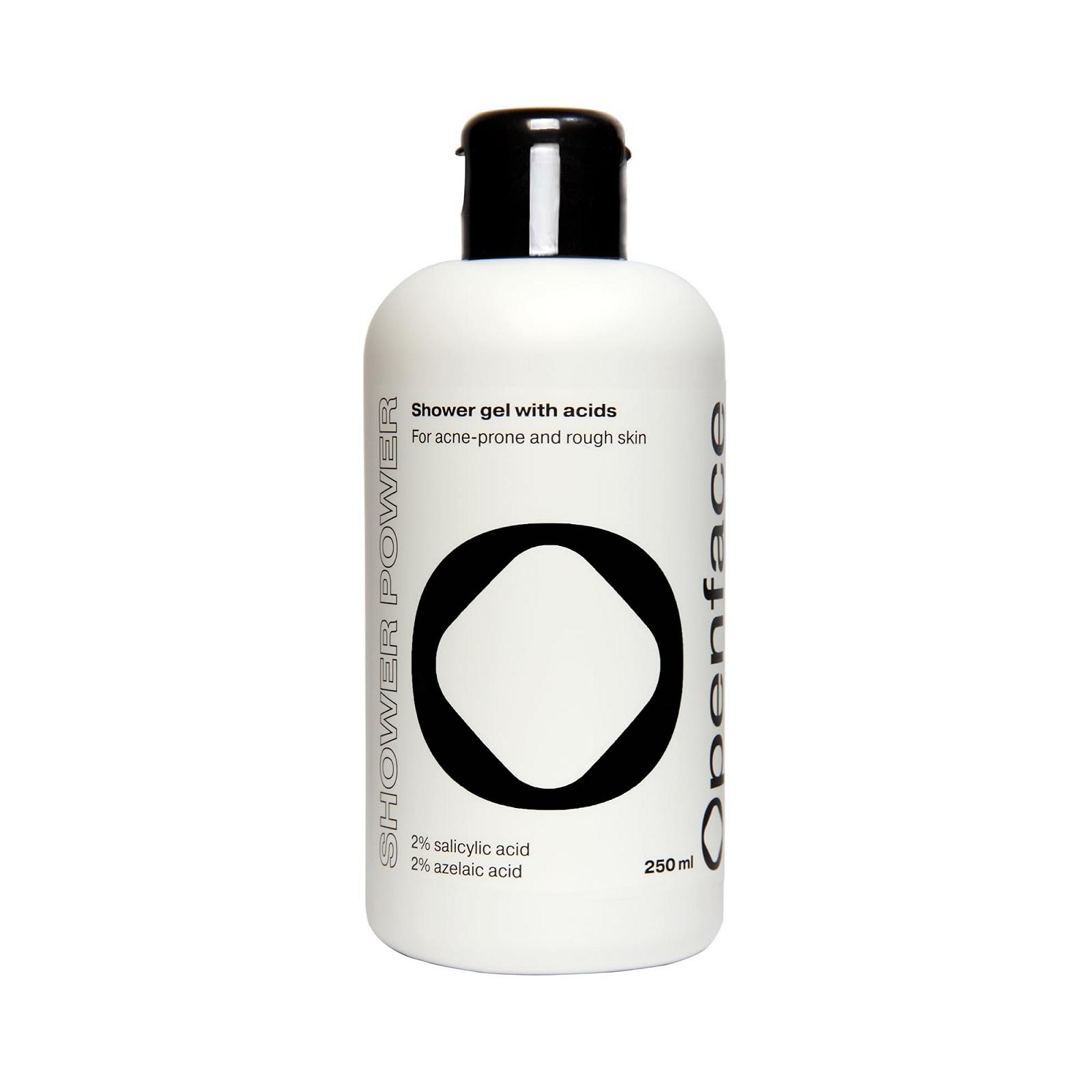 Гель для душу Openface Shower Power Body Wash 2% саліцилова кислота + 2% азелаїнова кислота pH 4.5 250 мл, фото №1 Гель для душу Openface Shower Power Body Wash 2% саліцилова кислота + 2% азелаїнова кислота pH 4.5 250 мл, фото №1