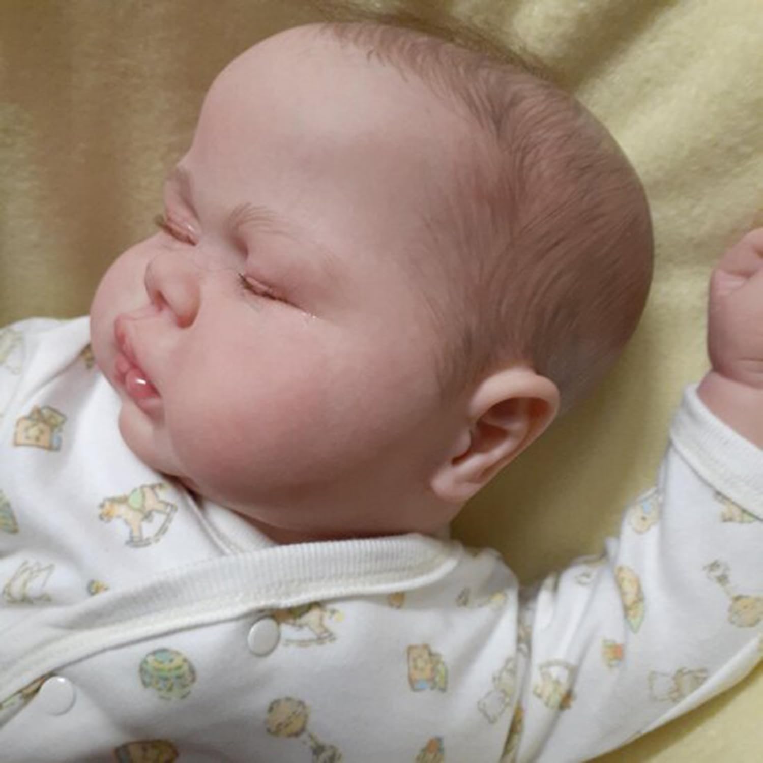 Кукла Zero pam Reborn Baby Boy 60 см Lifelike Baby Dolls Мягкое утяжеленное тканевое тело Закрытые глаза, фото №2