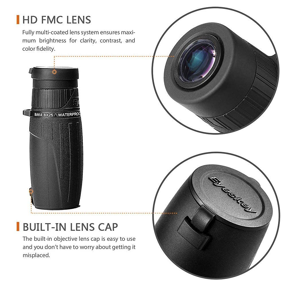 Монокуляр Telescopes Waterproof Rifle Scope для взрослых с адаптером для фотографии с телефона (8 x 25), фото №4