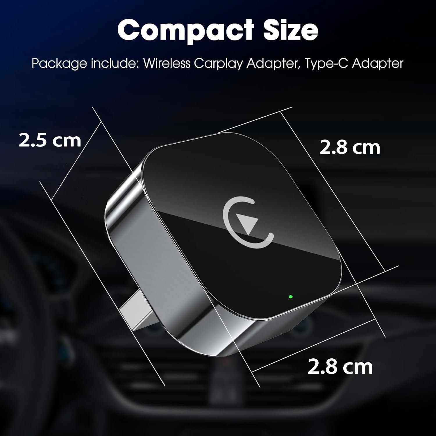Адаптер Бездротовий PAPER MATE 2025 CarPlay/Android Auto 2-в-1 Чорний, фото №2