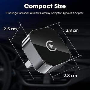 Адаптер Бездротовий PAPER MATE 2025 CarPlay/Android Auto 2-в-1 Чорний synthetic.ua - Фото 1