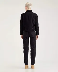 Женская джинсовая куртка LEVIS EX BF SHERPA TRUCKER Yes Black - XXS synthetic.ua - Фото 1