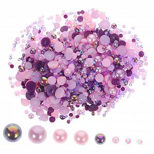 Перлини для нігтів FRCOLOR Плоскі Саморобні для акрилових нігтів 60 г - Фото 1