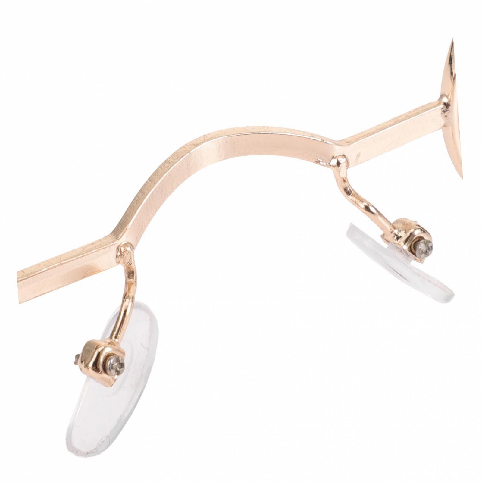 Сонцезахисні окуляри круглі Retro Unisex Punk для вечірок з нековзними носовими упорами gold black, фото №5